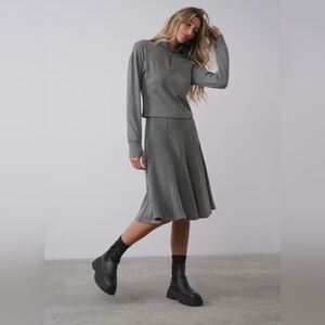 Udel New York 60% polyester 40% cotton women's X large gray basic rib sk…